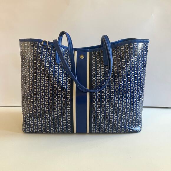 TORY BURCH Gemini Link Large Tote, Blue - Picture 1 of 10